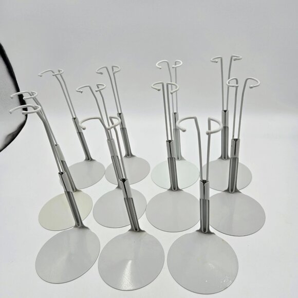 Kaiser Doll Stand Lot Of 11 White Stand Dolls Display Read - Picture 5 of 7